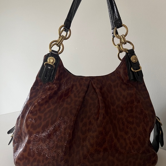 *RARE* Coach Mia Maggie Leather Patent leopard Print Purse - Picture 7 of 7